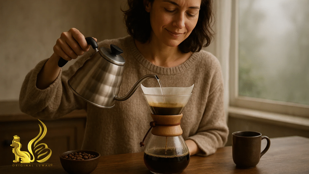 Pour-Over Method for Kopi Luwak: How to Brew with V60 & Chemex for Smooth Perfection